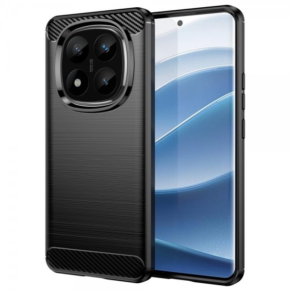 Xiaomi Redmi Note 14 Pro+ 5G Deksel Børstet Karbonfibertekstur Svart