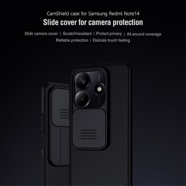 Nillkin Xiaomi Redmi Note 14/Redmi Note 14 5G Deksel CamShield Svart