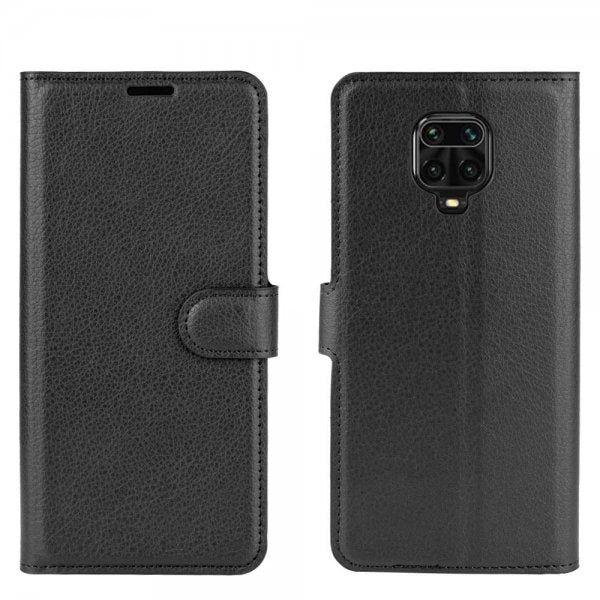 Xiaomi Redmi Note 9 Pro Etui Litchi Svart