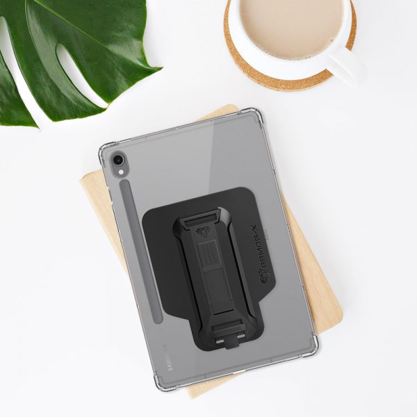 Armor-X Samsung Galaxy Tab S9 Deksel Corner Protection Case Hand Strap Kickstand X-Mount