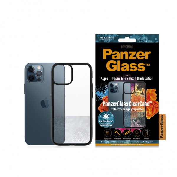 PanzerGlass iPhone 12 Pro Max Deksel ClearCase Black Edition