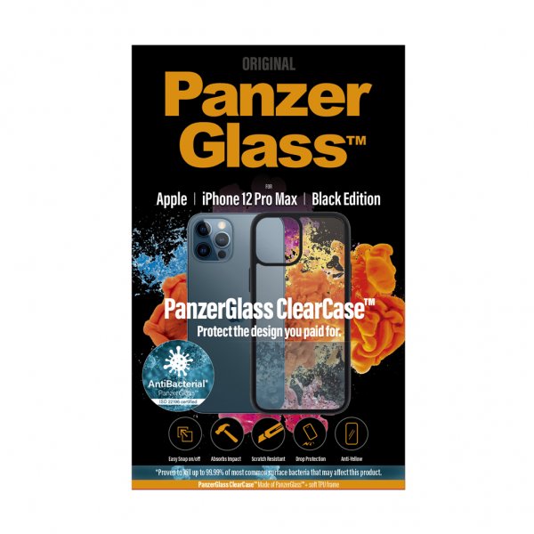 PanzerGlass iPhone 12 Pro Max Deksel ClearCase Black Edition