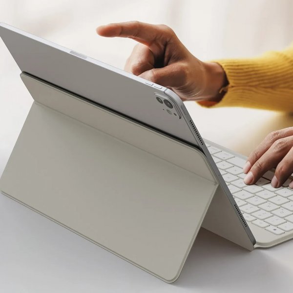 Satechi OntheGo Bluetooth tastatur med stativ sand