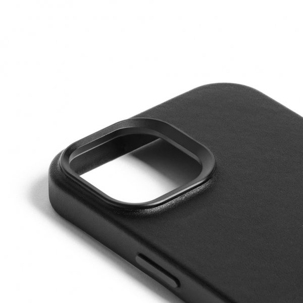 Mujjo iPhone 15 Deksel Full Leather Case Svart