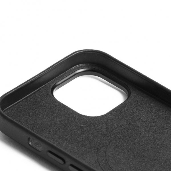 Mujjo iPhone 15 Deksel Full Leather Case Svart