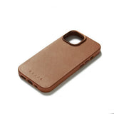 Mujjo iPhone 15 Deksel Full Leather Case Dark Tan