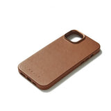Mujjo iPhone 15 Deksel Full Leather Case Dark Tan