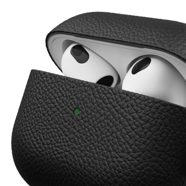 KeyBudz PodSkinz Artisan Series Airpods 3 Skall Ekte Skinn Svart