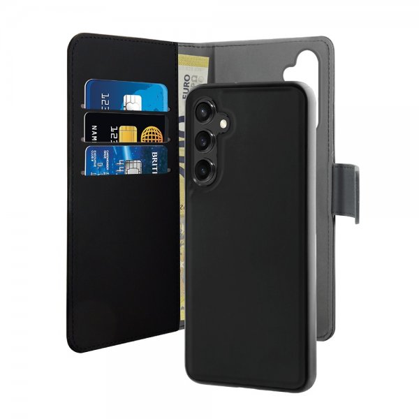 Puro Samsung Galaxy A35 Etui Wallet Detachable 2 in 1 Svart