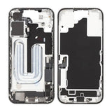 Midtre ramme med smådeler for iPhone 16 - Hvit OEM