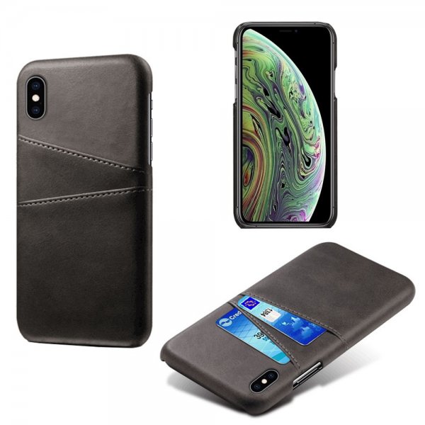 iPhone X/Xs Deksel med To Kortlommer Svart
