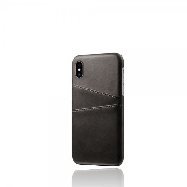 iPhone X/Xs Deksel med To Kortlommer Svart