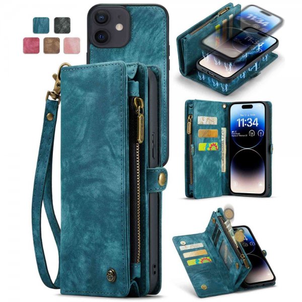 CaseMe iPhone 12/iPhone 12 Pro Etui 008 Series Avtakbart Deksel Petrol