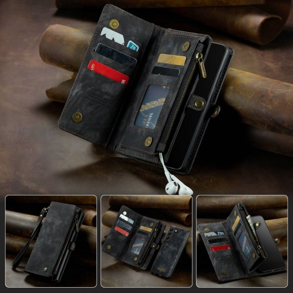 CaseMe Samsung Galaxy S21 Etui 008 Series Avtakbart Deksel Svart