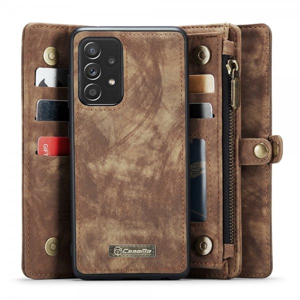 CaseMe Samsung Galaxy A52/A52s 5G Etui 008 Series Avtakbart Deksel Brun