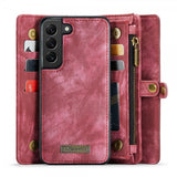 CaseMe Samsung Galaxy S21 FE Etui 008 Series Avtakbart Deksel Rød