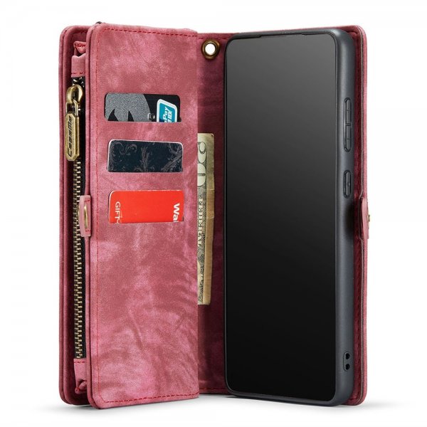 CaseMe Samsung Galaxy S21 FE Etui 008 Series Avtakbart Deksel Rød