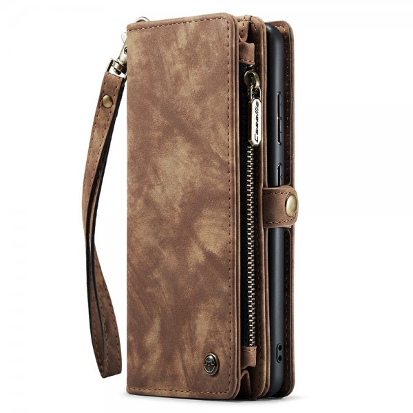 CaseMe Samsung Galaxy S21 FE Etui 008 Series Avtakbart Deksel Brun