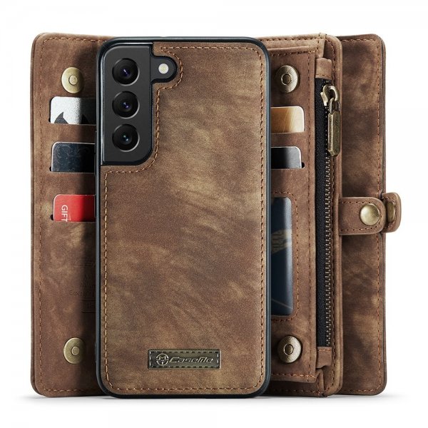 CaseMe Samsung Galaxy S21 FE Etui 008 Series Avtakbart Deksel Brun