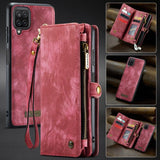 CaseMe Samsung Galaxy A12 Etui 008 Series Avtakbart Deksel Rød