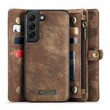 CaseMe Samsung Galaxy S22 Etui 008 Series Avtakbart Deksel Brun