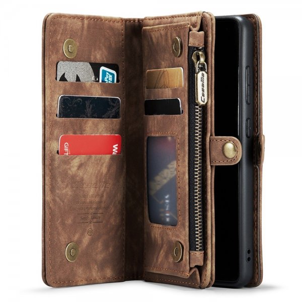 CaseMe Samsung Galaxy S22 Etui 008 Series Avtakbart Deksel Brun