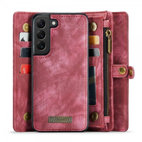 CaseMe Samsung Galaxy S22 Etui 008 Series Avtakbart Deksel Rød
