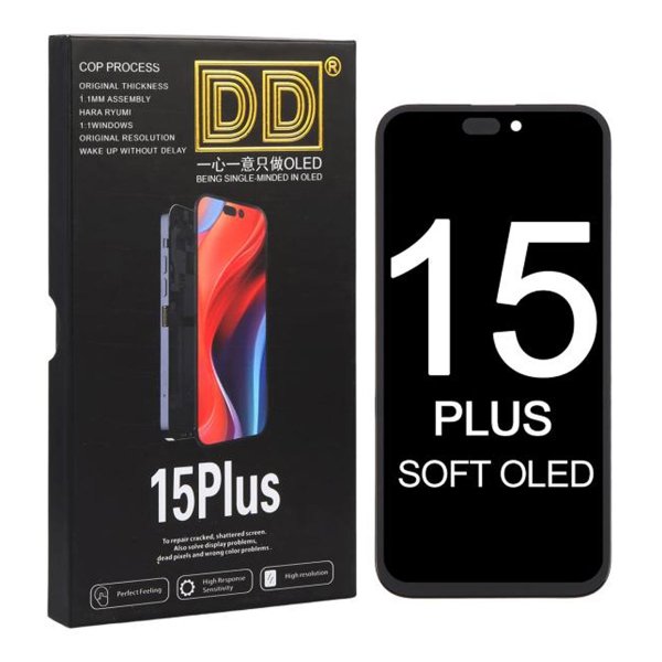 iPhone 15 Plus Soft OLED Skjerm - DD