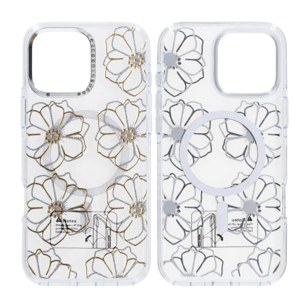 iPhone 16 Pro Max Deksel Mønster MagSafe Blomster