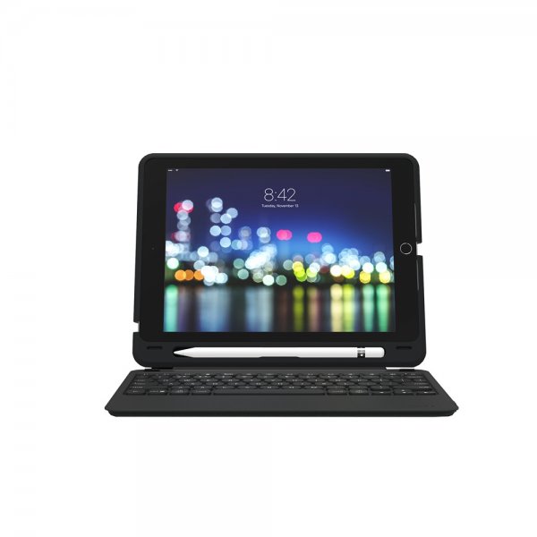 Zagg iPad 10.2 Etui med Tastatur Slim Book Go Nordic Svart