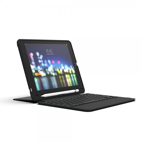 Zagg iPad 10.2 Etui med Tastatur Slim Book Go Nordic Svart