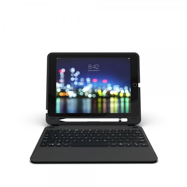 Zagg iPad 10.2 Etui med Tastatur Slim Book Go Nordic Svart