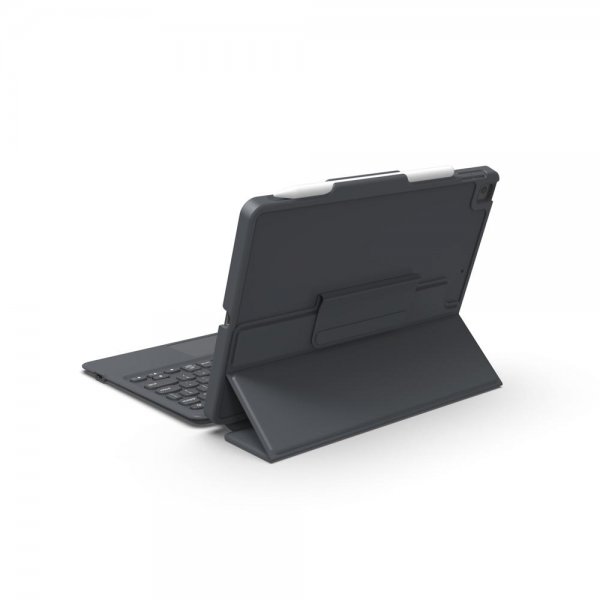 Zagg iPad 10.2 Etui med tastatur Pro Keys with Trackpad Nordic Svart Grå