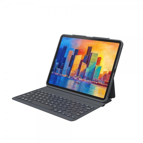 Zagg iPad Pro 12.9 (gen 4/5/6) Etui med tastatur Pro Keys Nordic Charcoal