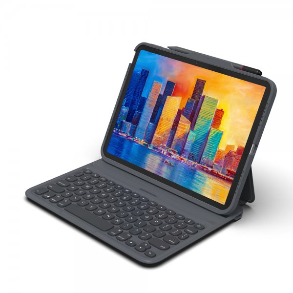 Zagg iPad 10.9 (gen 10)/iPad 11 (A16) Etui med tastatur Pro Keys Svart Grå