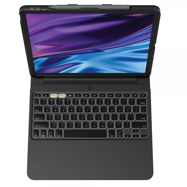 Zagg iPad Air 13 (M2/M3) Etui Med tastatur Pro Keys 2 Nordic Layout Svart