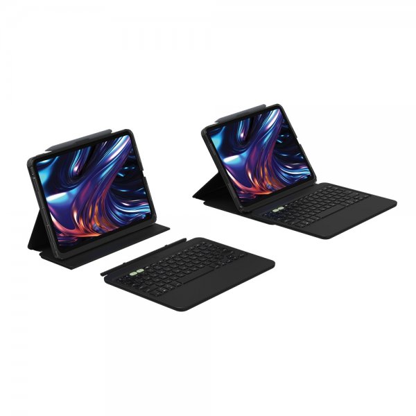 Zagg iPad Pro 11 (M4/M5) Etui Med tastatur Pro Keys 2 Nordic Layout Svart