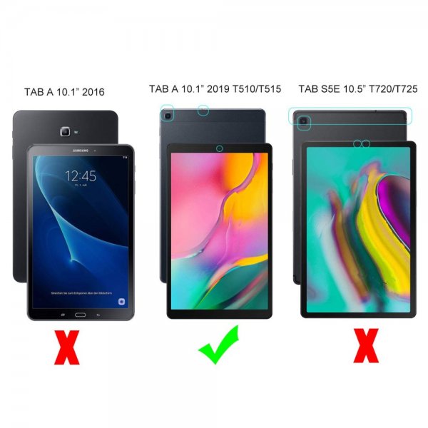 Samsung Galaxy Tab A 10.1 2019 T510 T515 Deksel Myk Plast Transparent