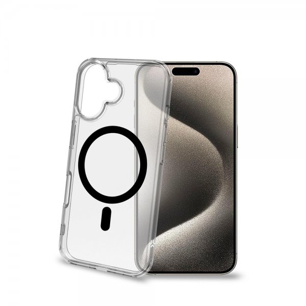 Celly iPhone 16 Deksel GELSKINMAG Klar Svart