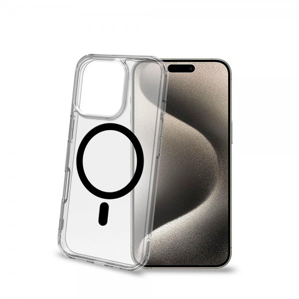 Celly iPhone 16 Pro Max Deksel GELSKINMAG Klar Svart