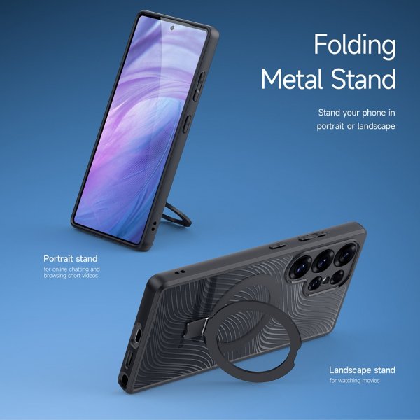 Dux Ducis Samsung Galaxy S25 Ultra Deksel Aimo Series MagSafe Kickstand Svart