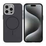 iPhone 15 Pro Max Deksel Karbonfibermønster MagSafe Svart