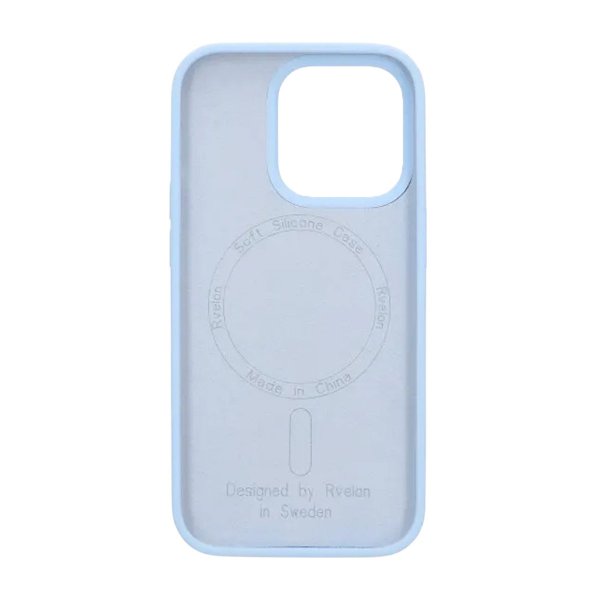 Rvelon iPhone 14 Pro Deksel Silikon MagSafe Blå