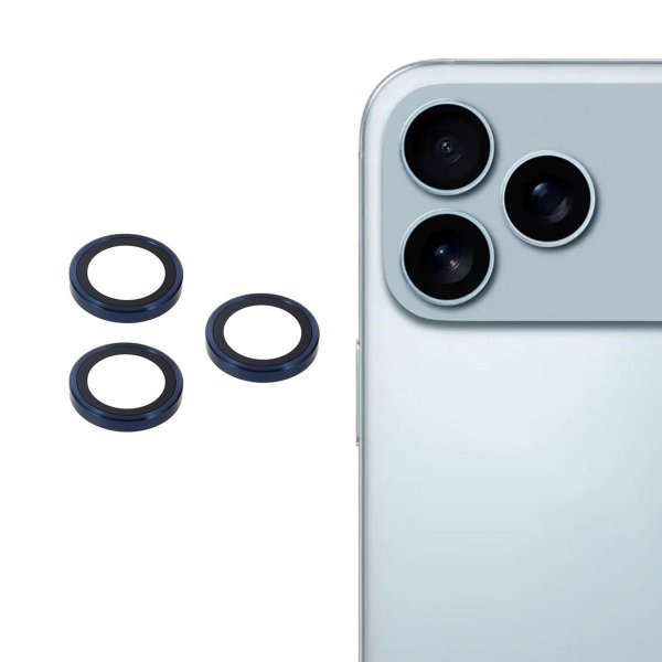 iPhone 17 Pro Max Kamerabeskytter i Herdet Glass Blå
