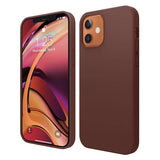 Rvelon iPhone 12/iPhone 12 Pro Deksel Silikon MagSafe Brun