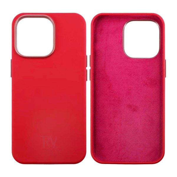 Rvelon iPhone 13 Pro Deksel Silikon Rød