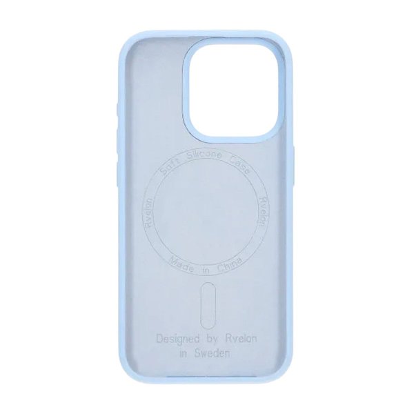 Rvelon iPhone 15 Pro Deksel Silikon MagSafe Blå