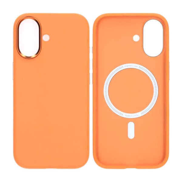 iPhone 17 Deksel Kunstlæder MagSafe Oransje
