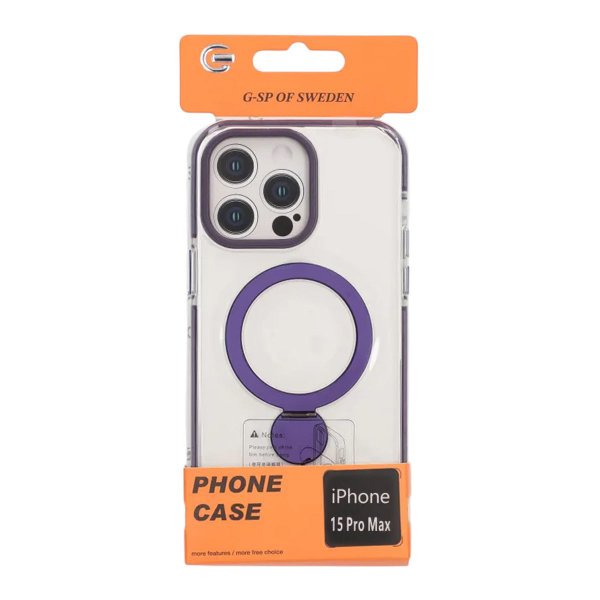 iPhone 15 Pro Max Deksel Ring Stand MagSafe Lilla