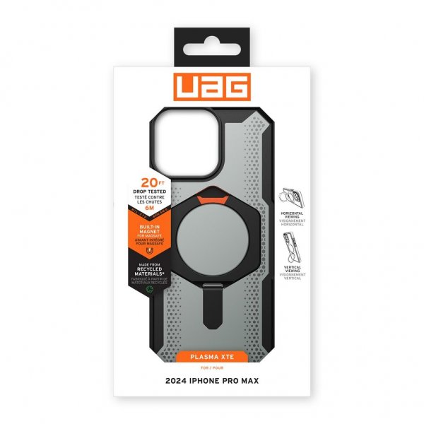 Urban Armor Gear (UAG) iPhone 16 Pro Max Deksel Plasma XTE MagSafe Svart Oransje